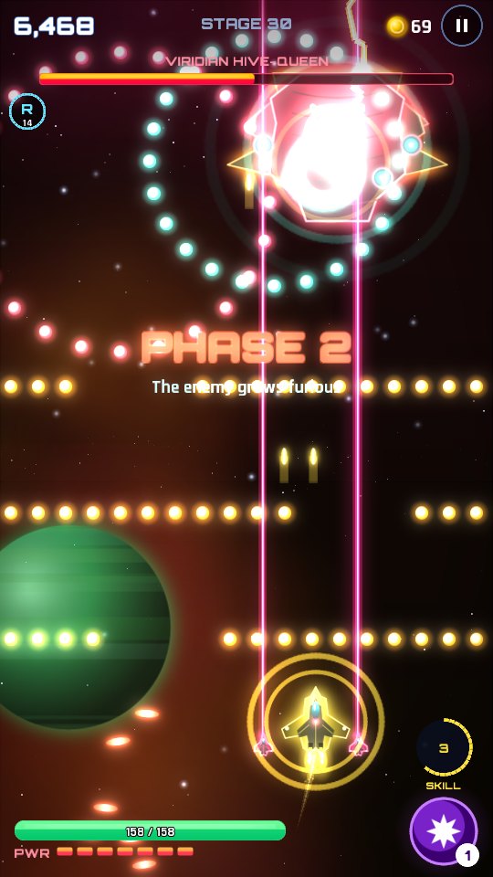 A boss entering its second rage phase
